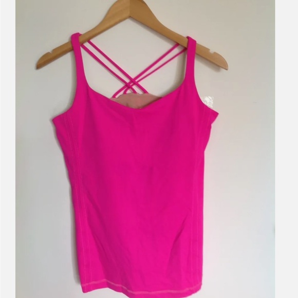 Lululemon Athletica Free To Be Raspberry Glo Light Size 6 Tank Top - Picture 4 of 14